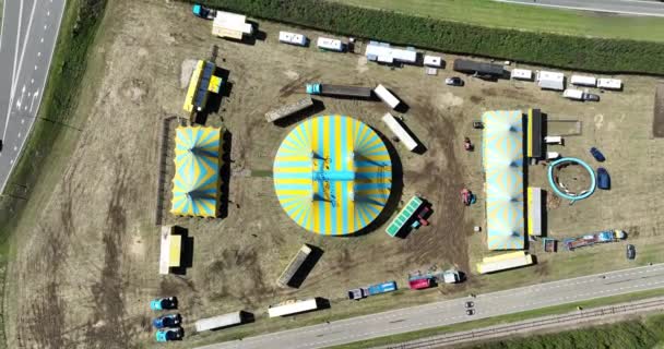 Ouddorp Sierpnia 2023 Holandia Circus Renz International Namiot Cyrkowy Zewnątrz — Wideo stockowe