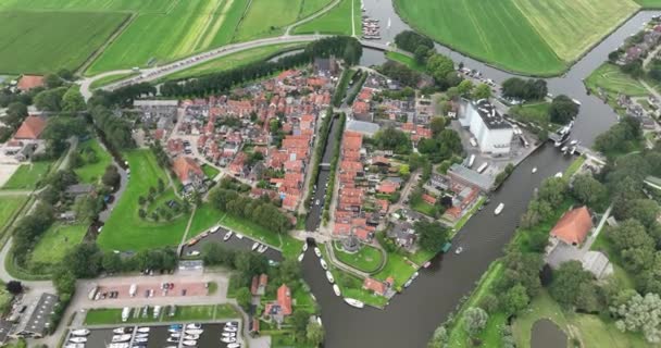 Sloten Egykori Erődváros Friese Meren Településen Holland Friesland Tartományban Sloten — Stock videók
