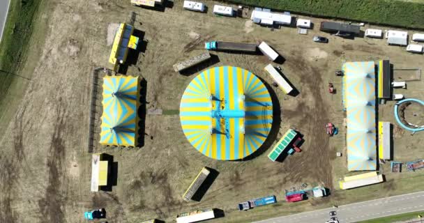Ouddorp Sierpnia 2023 Holandia Circus Renz International Namiot Cyrkowy Zewnętrzny — Wideo stockowe
