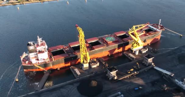 2022年11月19日于阿姆斯特丹 阿姆斯特丹港非洲港口和滨海港站的无人驾驶飞机图像 — 图库视频影像