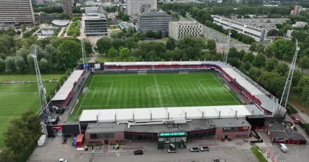 Rotterdam Července 2023 Nizozemsko Letecký Pohled Stadion Van Donge Roo — Stock video