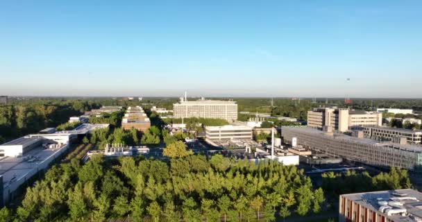 Вид Воздуха Университетский Городок Хай Тек Эйндховене Бизнес Научный Парк — стоковое видео