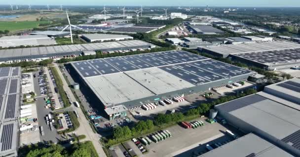 Tilburg September 2023 Niederlande Luftaufnahme Eines Logistikzentrums Des Unterhaltungselektronikunternehmens Cooll — Stockvideo
