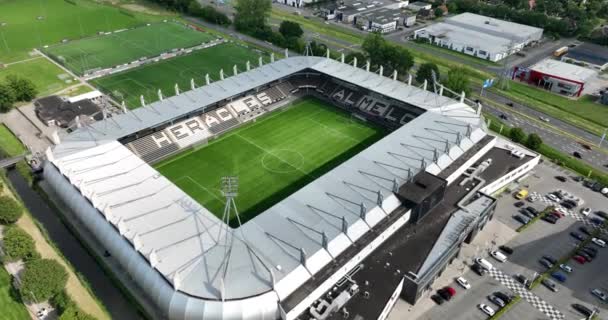 Almelo Lipca 2023 Holandia Lotu Ptaka Widać Stadion Erve Asito — Wideo stockowe