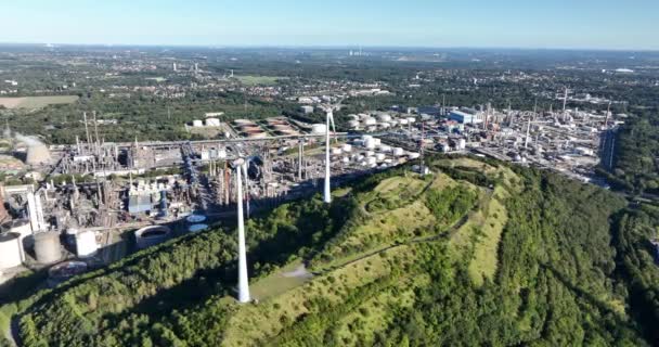 Zone Industrielle Énergie Éolienne Durable Zone Industrielle Ruhr Allemande Industrie — Video
