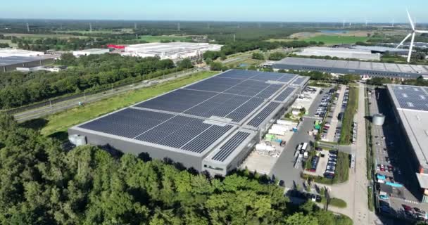 Тилбург Сентября 2023 Года Нидерланды Фабрика Tesla Центр Доставки Tilburg — стоковое видео