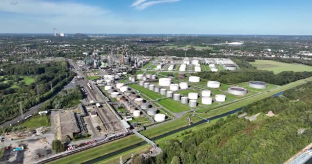 Raffineria Gelsenkirchen Una Grande Raffineria Complessa Con Prodotti Petrolchimici Integrati — Video Stock