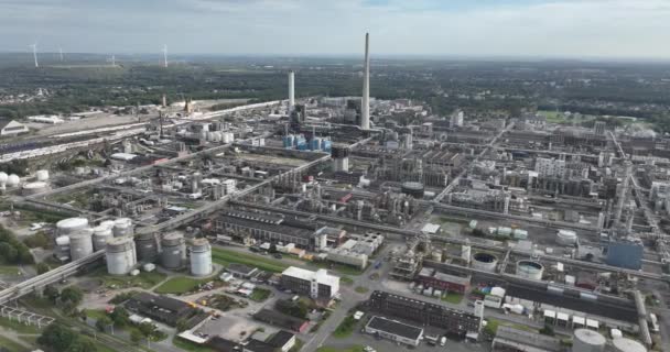 Chemický Park Marl 650 Hektarů Průmyslového Areálu Městě Marl Oblasti — Stock video