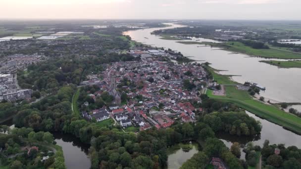Zalltbommel Város Egy Megerősített Hanseatic Város Önkormányzat Azonos Nevű Bommelerwaard — Stock videók