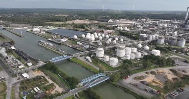 Vista Aérea Del Parque Chemiepark Marl Alemania — Vídeo de stock