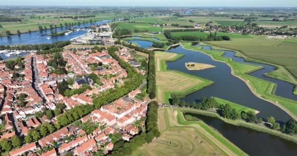 Heusden Restored Fortified Town Province North Brabant Located Maas Bergsche — Stock Video