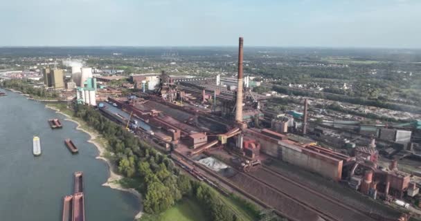 Výroba Vysokopecního Kovu Duisburgu Německo — Stock video