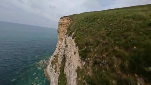 Vue Aérienne Par Drone Fpv First Person View Surf Montagne — Video