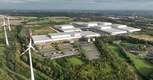 Dortmund Německo Října2023 Skladiště Ikea Distribution Services Velkoobchod Logistika Skladování — Stock video