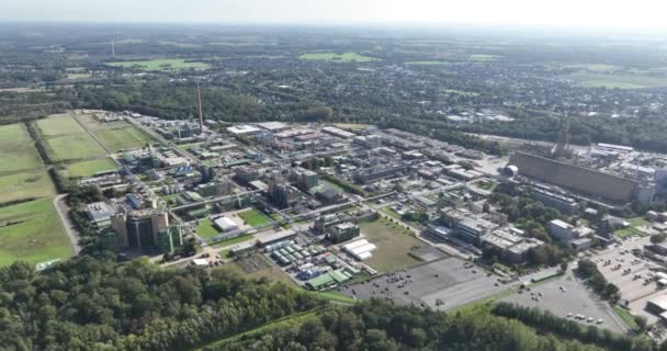 Bergkamen Local Industrial Alemanha Com Foco Instalações Industriais Infra Estrutura — Vídeo de Stock