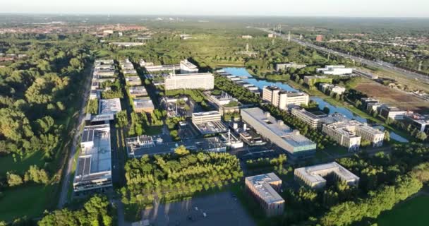 High Tech Campus Eindhoven Inovação Pesquisa Tecnologia Vista Aérea Drones — Vídeo de Stock