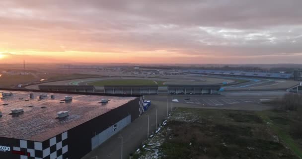 December 2023 Assen Nederland Circuit Voor Racemotoren Assen Luchtdrone Zicht — Stockvideo
