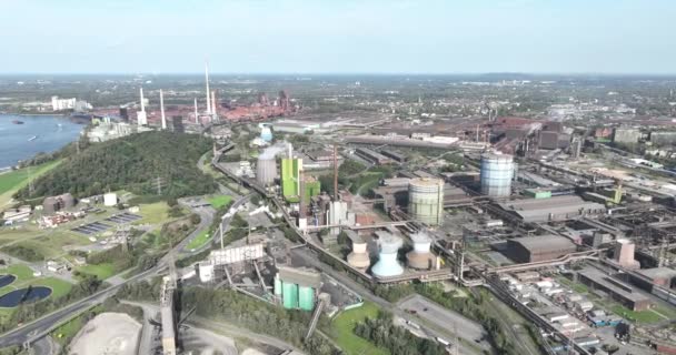 Ståltillverkningsindustrin Tyskland Stora Masugnar Metallindustri — Stockvideo