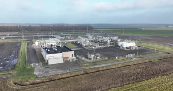 格罗宁根气田 Groningen Field 是荷兰格罗宁根省的一个天然气田 空中景观 — 图库视频影像