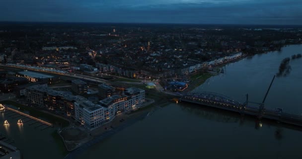 Luksusowe Apartamenty Zutphen Holandia Miejski Panoramiczny Przegląd Miasta Głównych Atrakcji — Wideo stockowe