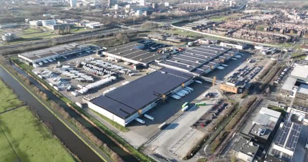 Pijnacker Zuid Holland Niederlande Dezember 2023 Albert Heijn Distribution Center — Stockvideo