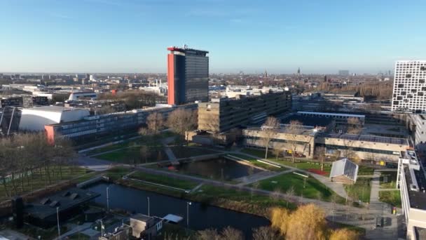 Delft Zuid Holland Nizozemsko Prosince 2023 Delft Fakulta Elektrotechniky Matematiky — Stock video