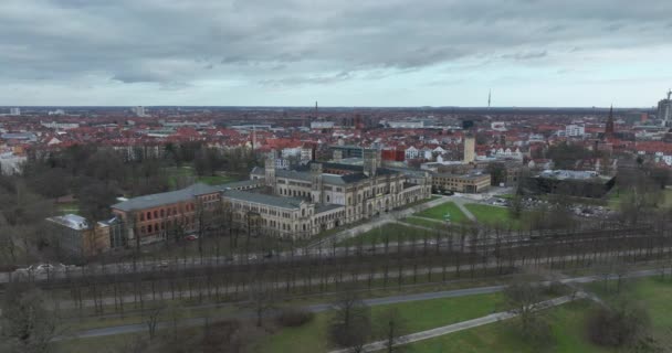 Ανόβερο Κάτω Σαξονία Γερμανία Δεκεμβρίου 2023 Πανεπιστήμιο Leibniz Ανόβερο Κτίριο — Αρχείο Βίντεο