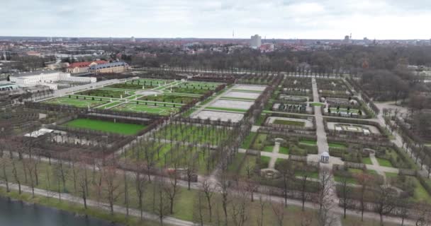 Ogrody Zamkowe Hanowerze Niemcy Układ Barokowy Dekoracyjny Wzór Kwiatowy Piękno — Wideo stockowe