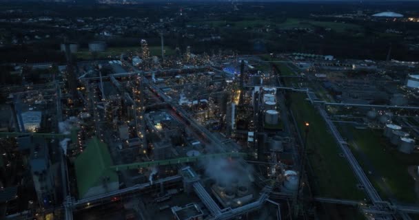 Гельзенкірхен Північний Рейн Вестфалія Німеччина Грудня 2023 Нафтопереробний Завод Рур — стокове відео
