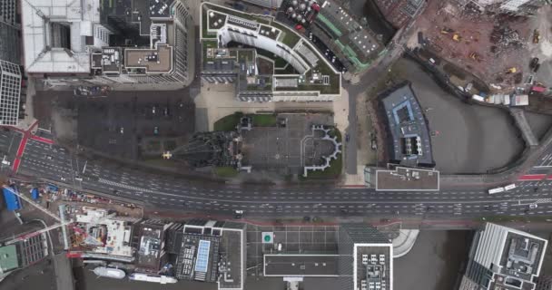 Top Vogels Oog Luchtfoto Drone Uitzicht Sankt Nikolaikirche Sint Nicolaas — Stockvideo