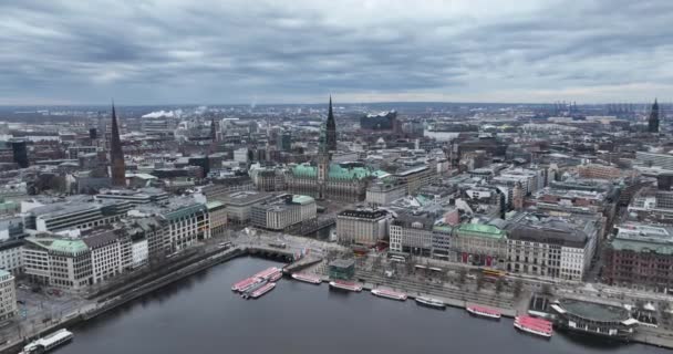 Balai Kota Hamburg Kota Bebas Dan Hansa Hamburg Jerman Penglihatan — Stok Video