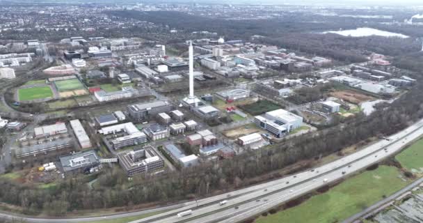 不来梅大学 德国不来梅市 设施大楼和复杂的概览 鸟眼无人驾驶飞机视图 — 图库视频影像