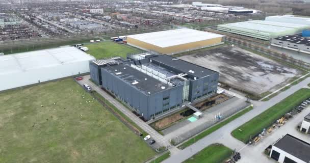 Almere Flevoland Holandia Stycznia 2023 Northc Datacenter Almere Budowa Sprzętu — Wideo stockowe