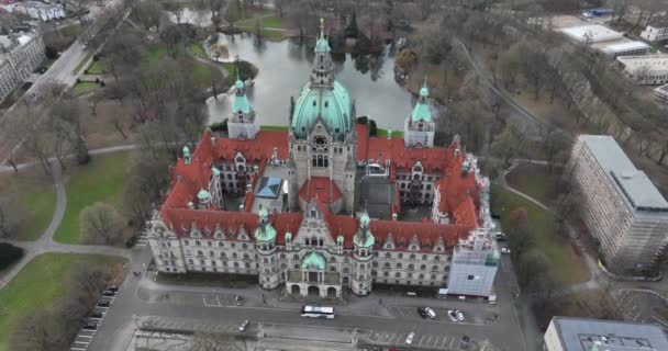 New Town Hall Das Neue Rathaus Hannover Germany — Stock Video