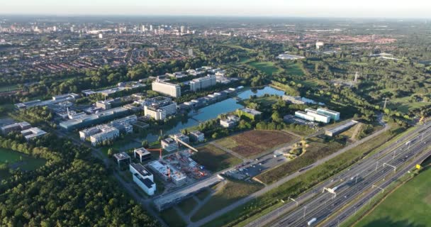 Eindhoven Noord Brabant Nederländerna September 2023 Högteknologiska Campus Eindhoven Lokalöversikt — Stockvideo