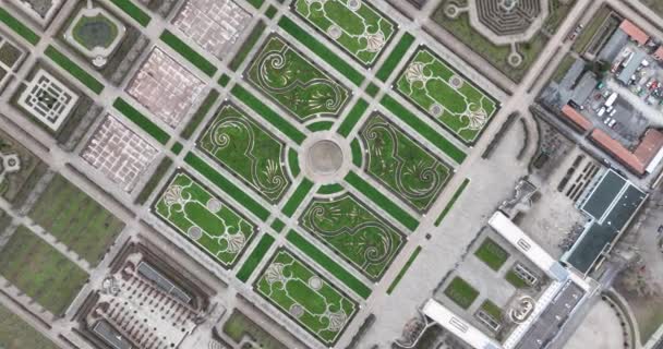 Pemandangan Yang Simetris Kebun Kebun Barok Hanover Kebun Herrenhauser Istana — Stok Video