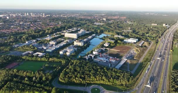Eindhoven Noord Brabant Nederländerna September 2023 Högteknologiska Campus Eindhoven Lokalöversikt — Stockvideo