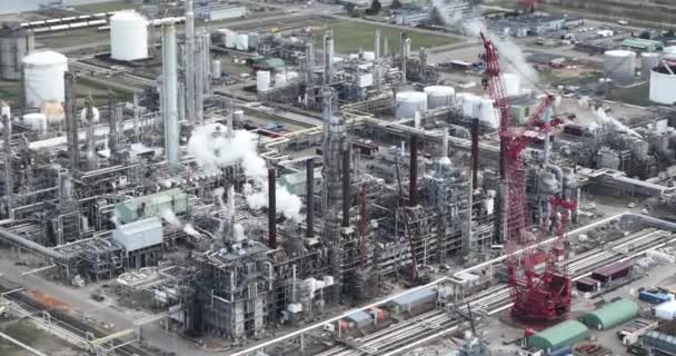 Moerdijk Chemische Raffinerie Produkte Auf Erdölbasis Ist Einer Der Größten — Stockvideo