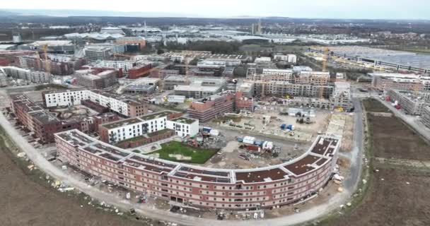 Hanovre Basse Saxe Allemagne Décembre 2023 Zone Développement Kronsrode Construction — Video