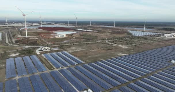 Solar Panel Park Industrial Site Called Kristal Solar Park Sustainable — Stock Video