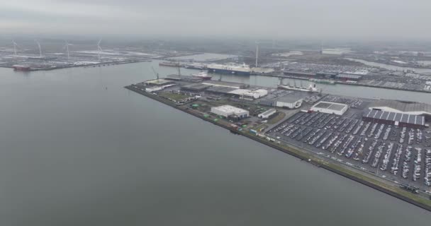 Zeebrugge Batı Flanders Belçika Mart 2024 Zeebrugge Ticari Endüstriyel Transhipment — Stok video