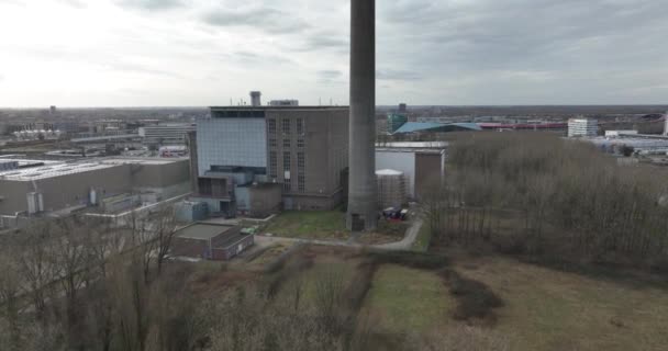 Utrecht Nizozemsko Února 2024 Centrale Lage Weide Elektrárna Nizozemské Obci — Stock video