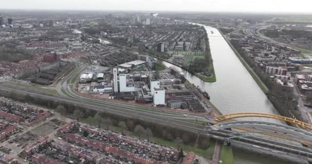 Utrecht Provinsen Utrecht Nederländerna Februari 2024 Douwe Egberts Fabrik Drift — Stockvideo