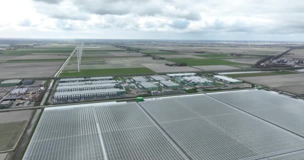位于荷兰北部霍兰德克罗恩省的Middenmeer Ntherlands的大型技术操作数据中心 云和互联网基础设施 数据存储 — 图库视频影像