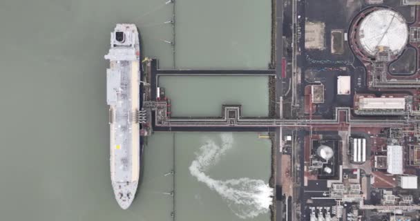 Terminal Gas Natural Líquido Transporte Por Mar Distribución Almacenamiento Envío — Vídeos de Stock