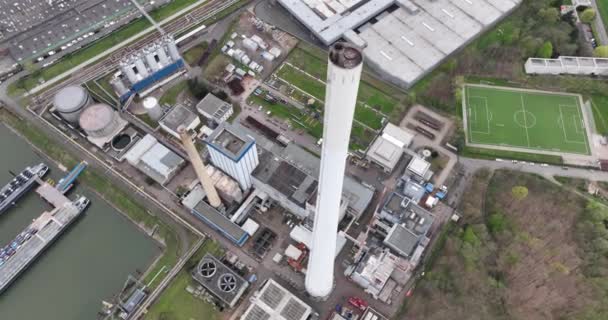 Cologne Merkenich Termik Santrali Bölgesel Isıtmanın Merkezi Üreticisi Ticari Endüstriyel — Stok video
