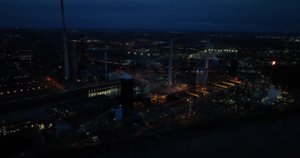 Luchtdrone Zicht Duisburg Cokesfabriek Industriële Installatie Metaalindustrie Duits Ruhrgebied Produktie — Stockvideo
