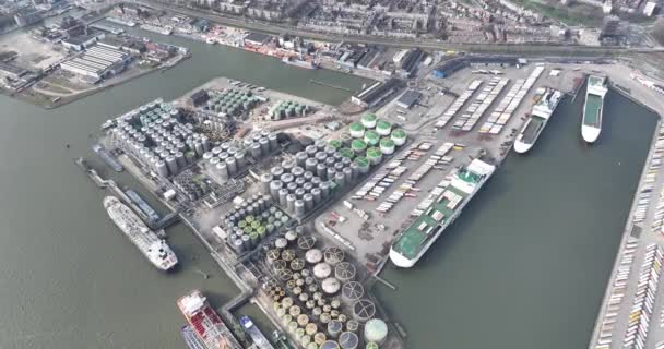 Vlaardingen Zuid Holland Netherlands March 9Th 2024 Aerial Drone View — Stock Video