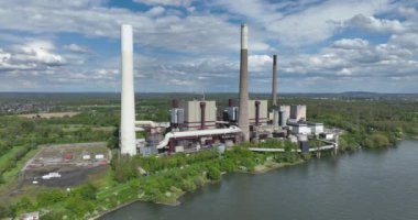Voerde power station was a coal -fired power station in Voerde located on the Rhine. Germany. Not in use anymore. Building exterior.