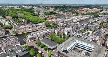 Alphen aan den rijn, Hollanda, şehir merkezi, şehir manzarası.